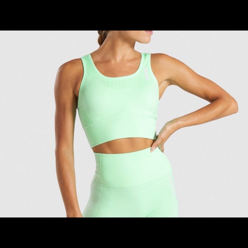 Gymshark energy+ crop top mint